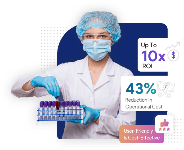 image illustrating ab technician utilizing creliohealth's user-friendly and cost-effective lims system to enhance productivity, maximize return on investment, and reduce operational cost