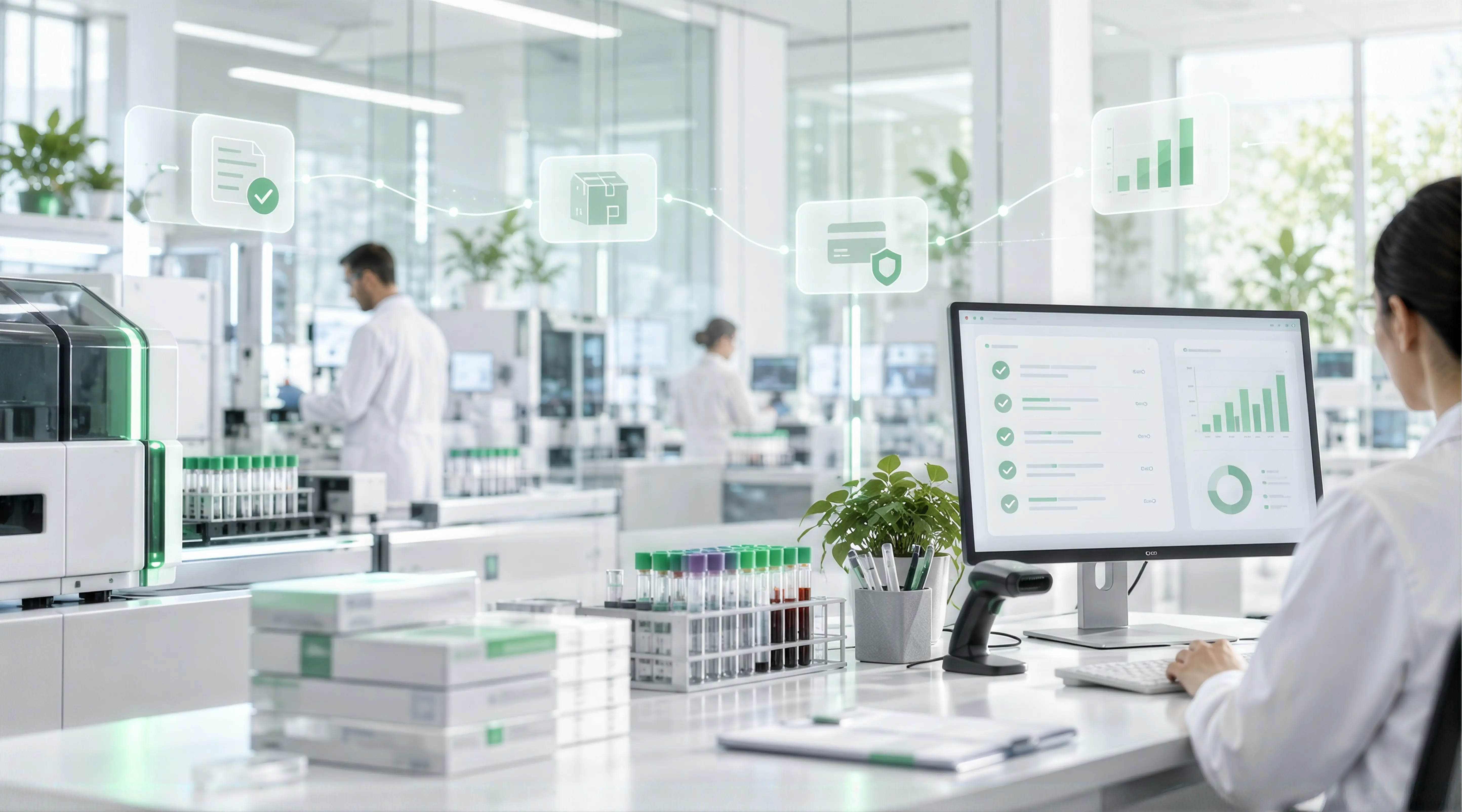 Lab team managing multiple laboratory centers from a single CrelioHealth dashboard
