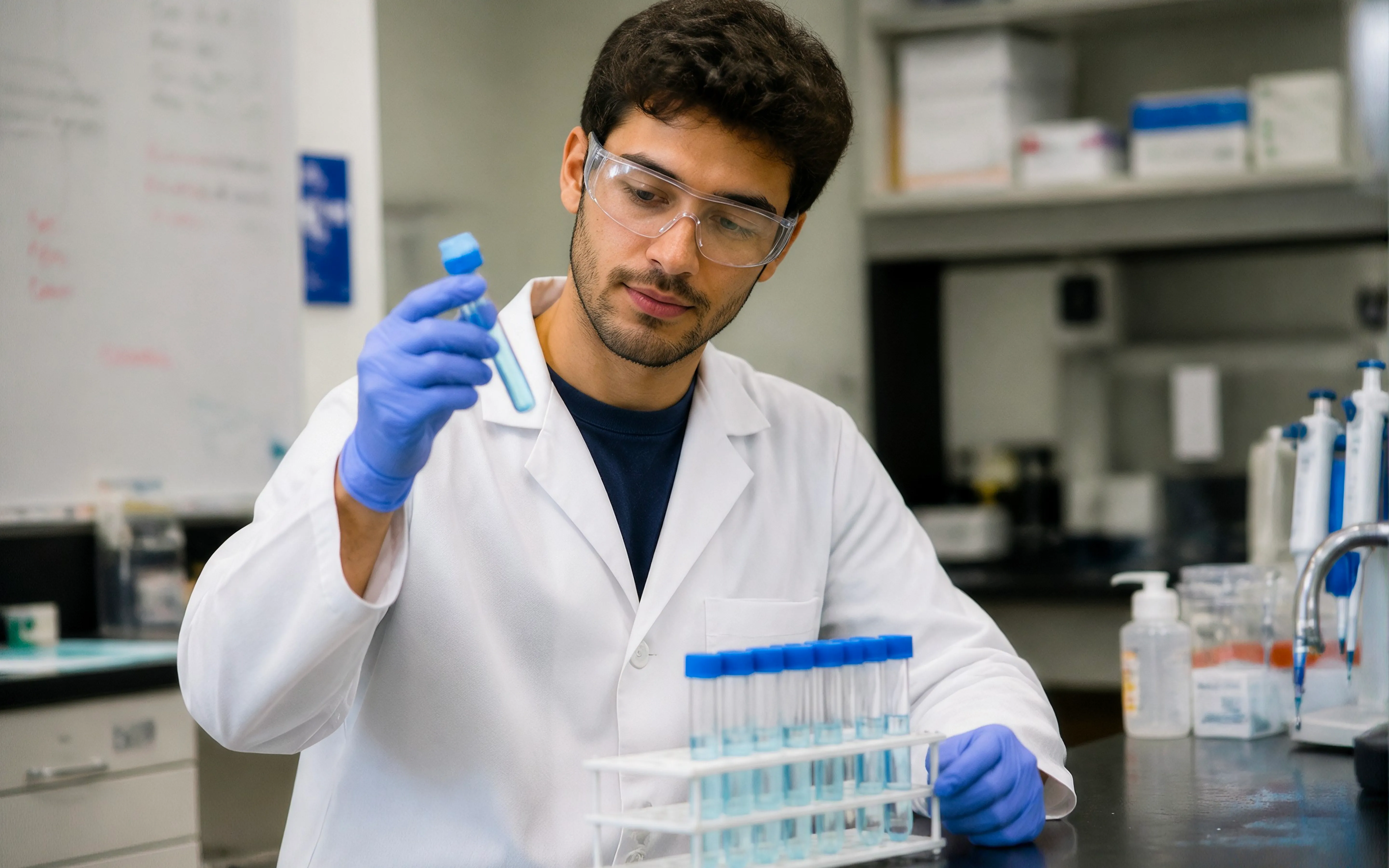 Image illustrating a lab technician using CrelioHealth’s user-friendly, cost-effective LIMS to improve productivity, maximize ROI, and reduce operational costs