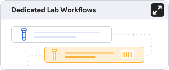 multi-view dashboard displaying report and request statistics in laboratory software