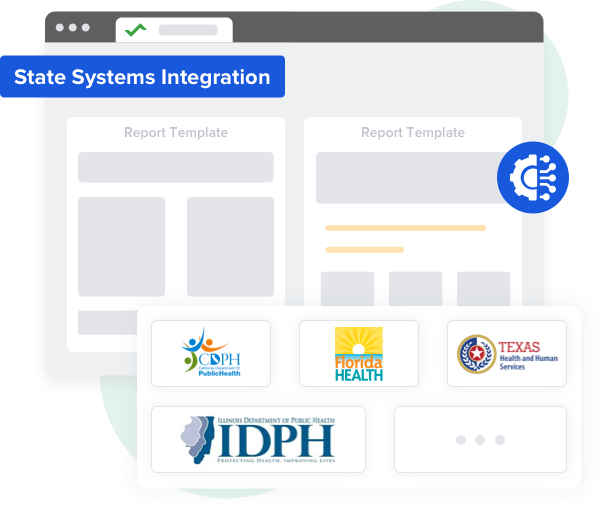 various state system integrations for seamless compliance displayed on the molecular lab software dashboard