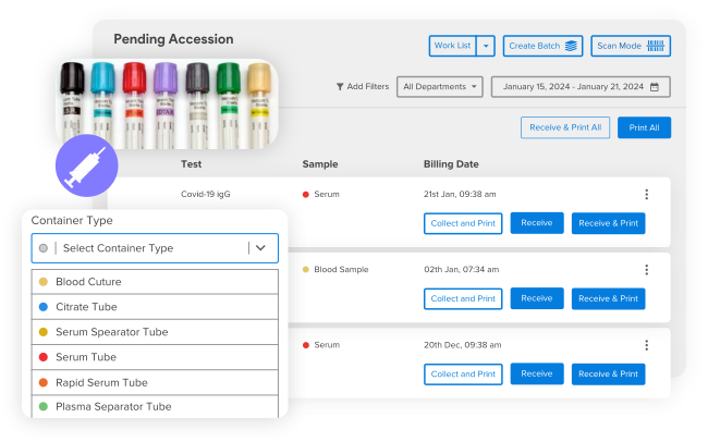 lab technician working in a diagnostic center, leveraging automation for seamless lab process management