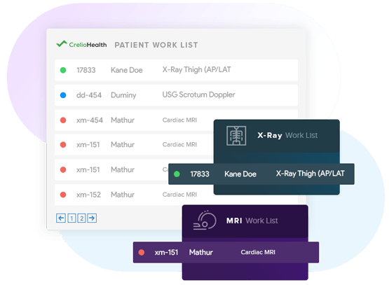 patient worklist management in pacs imaging software