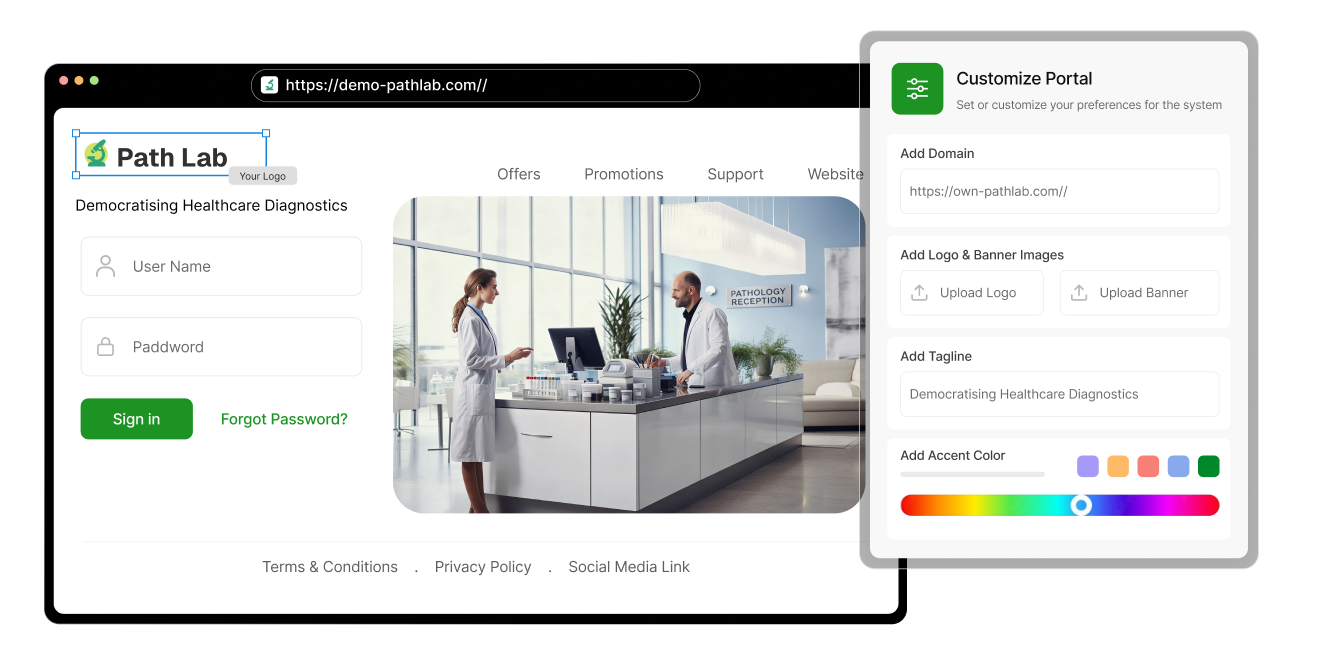 Home collection management dashboard