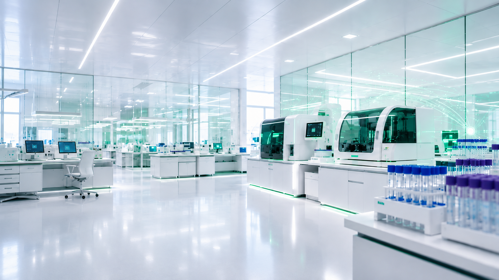 Image illustrating a lab technician using CrelioHealth’s user-friendly, cost-effective LIMS to improve productivity, maximize ROI, and reduce operational costs