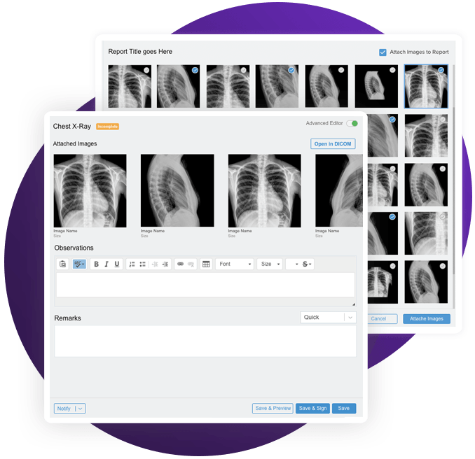 image showcasing dashboard to manage patient records effortlessly using radiology information system integrated with pacs software