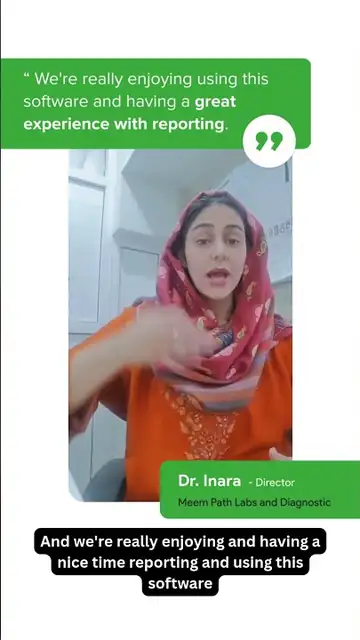 Video still: Dr. Inara, Meem Path Lab
