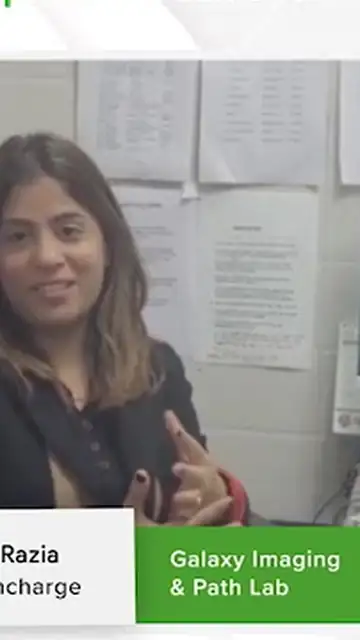 Video still: Neha Razia, Galaxy Imaging & Path Lab