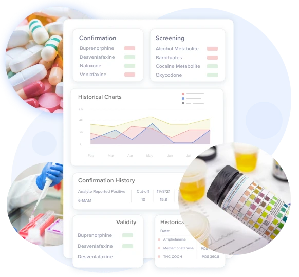 illustration depicting the process of improving toxicology reporting and simplifying it for greater success in a lab setting